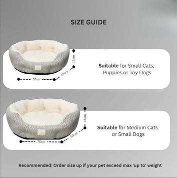 Snuggle Circle Pet Bed – Cozy Plush Dog & Cat Bed with Sherpa Lining, Non-Slip Base, Machine Washable (57×52×18/70×65×18) (Medium (57×52×18))