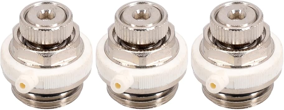 1/2 Inch Thread Automatic Air Vent Valve Self Bleeding Radiator Valve With Auto Cut-off Function For Heating System Energy Saving3pcs