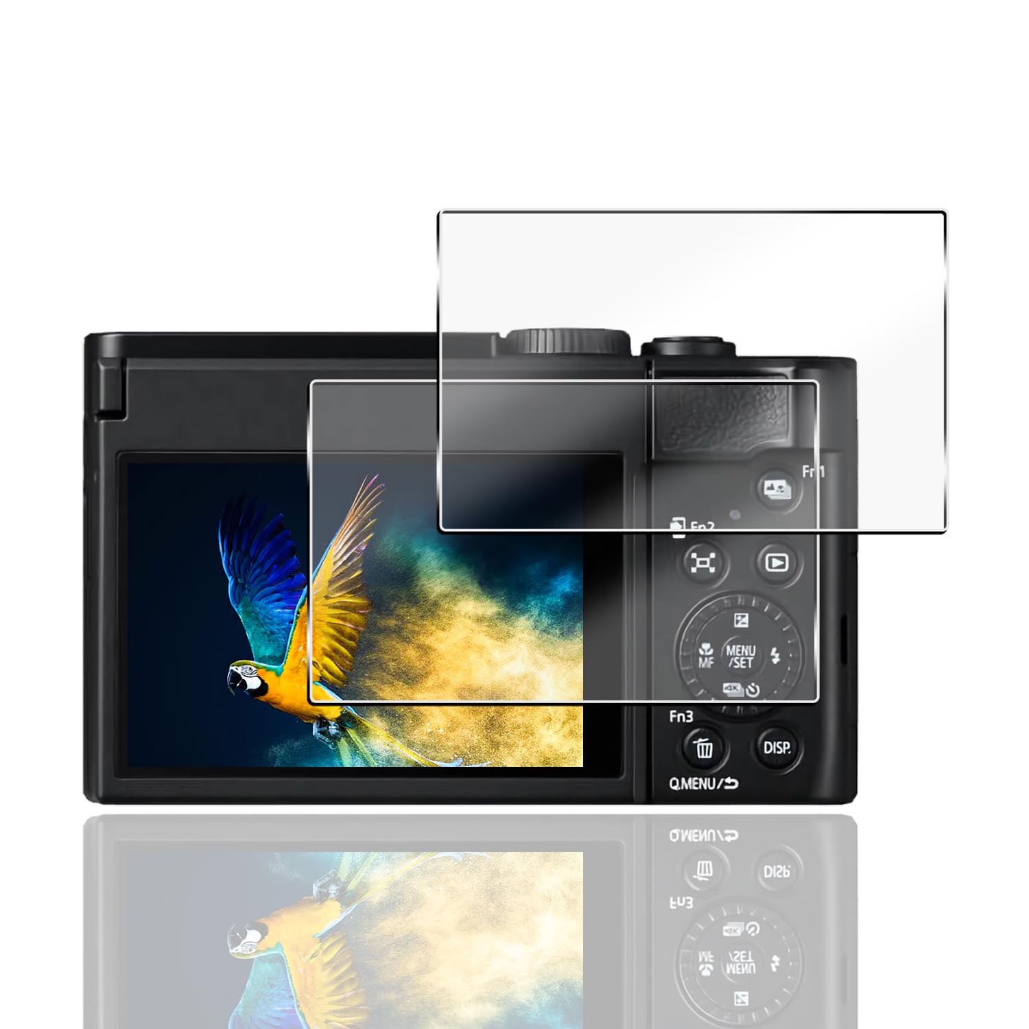 【2枚セット】 対応 Panasonic LUMIX TZ99 保護フィルム ガラスフィルム 2枚 【 硬度9H 日本旭硝子製 】 対応 LUMIX TZ99 フィルム 強化ガラス キズ防止 耐衝撃 飛散防止 全面保護 3D Touch対応 厚さ0.26 極薄タイプ 高感度タッチ 気泡ゼロ 自動吸着 貼り付け簡単 用 Panasonic LUMIX DC-TZ99 液晶保護フィルム