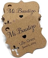 Vista 11 de Mi Bautizo - Etiquetas pequeñas personalizadas con cruz (juego de 20) (blanco)