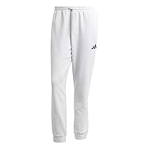 adidas Uomo ESSENTIALS FEELCOZY FLEECE PANT, light grey heatherlack, S