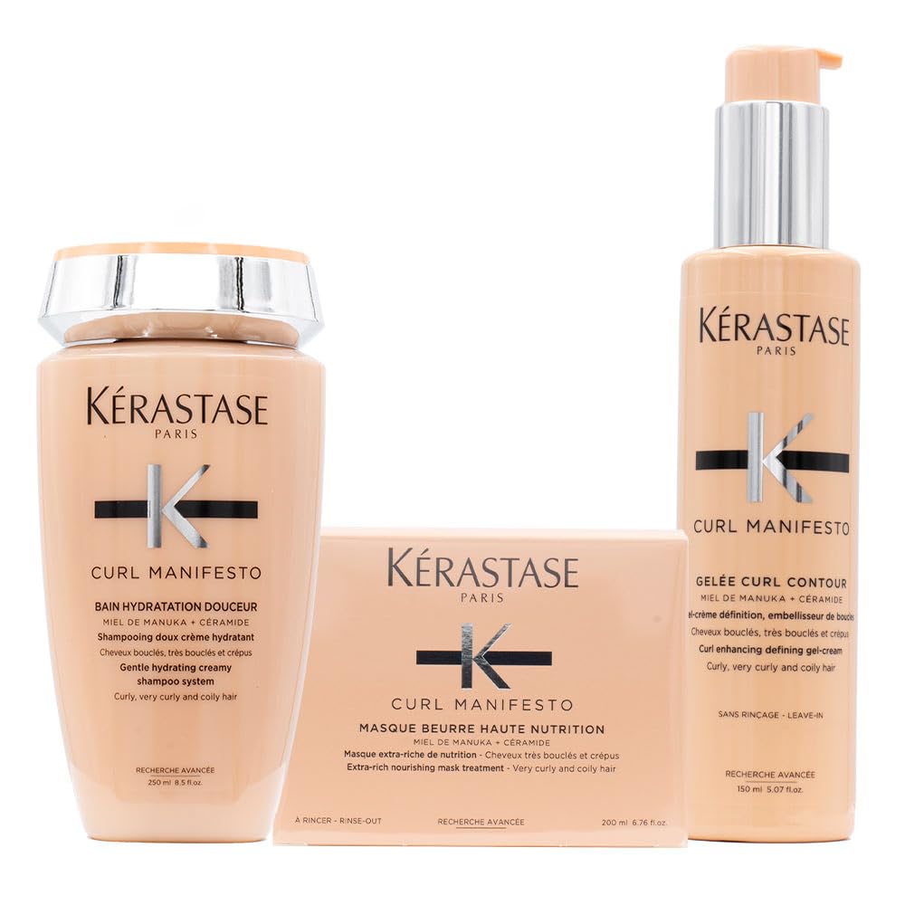 Kerastase Curl Manifesto Shampoo 250ml Mask 200ml Gel 150ml