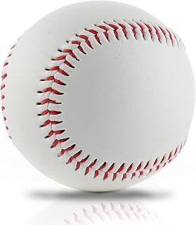 Blank Practice Baseballs for Youth and Adult, 9 Inch Solid Cork Core Unmarked Baseball Balls for League Play Training, Pitching Hitting Fielding and Autograph G