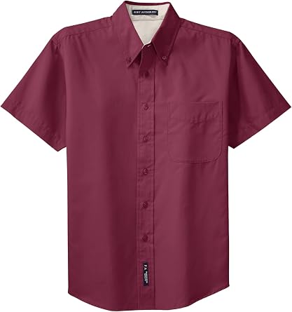 Port Authority Mens Tall Short Sleeve Easy Care Button-Down Shirt