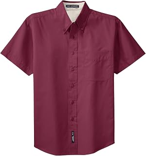 Men's Tall Short Sleeve Easy Care Button-Down Shirt