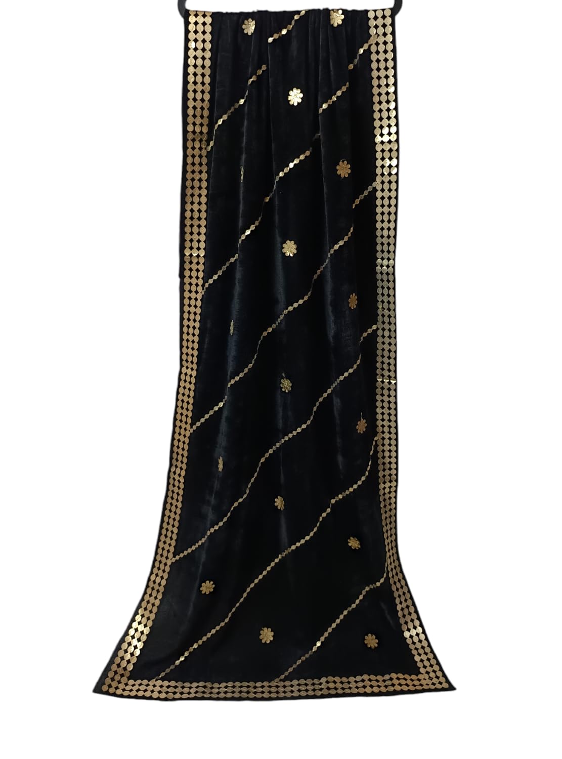 aripan Velvet heavy line gota patti work emboidery party wears dupattas for girls and womans size 2.25meter pack of 1pcs-picture-44