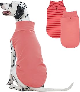 LeleTail 2 Pack Large Dog Sweaters Turtleneck Pullover, Winter Fall Dog Clothes Coat Jacket for Dogs Boys & Girls, Pet Sweatshirt Fleece Vest for Labrador Retriever, Australian Shepherd, Pink XL