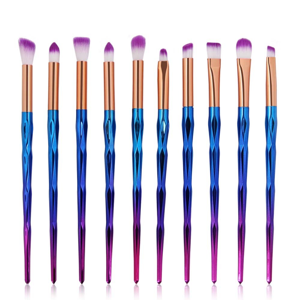 10 Pcs Rose Gold Makeup Brush Set Professional Eye Makeup