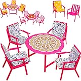 schönes Set Miniatur Gartenmöbel für die Puppenstube