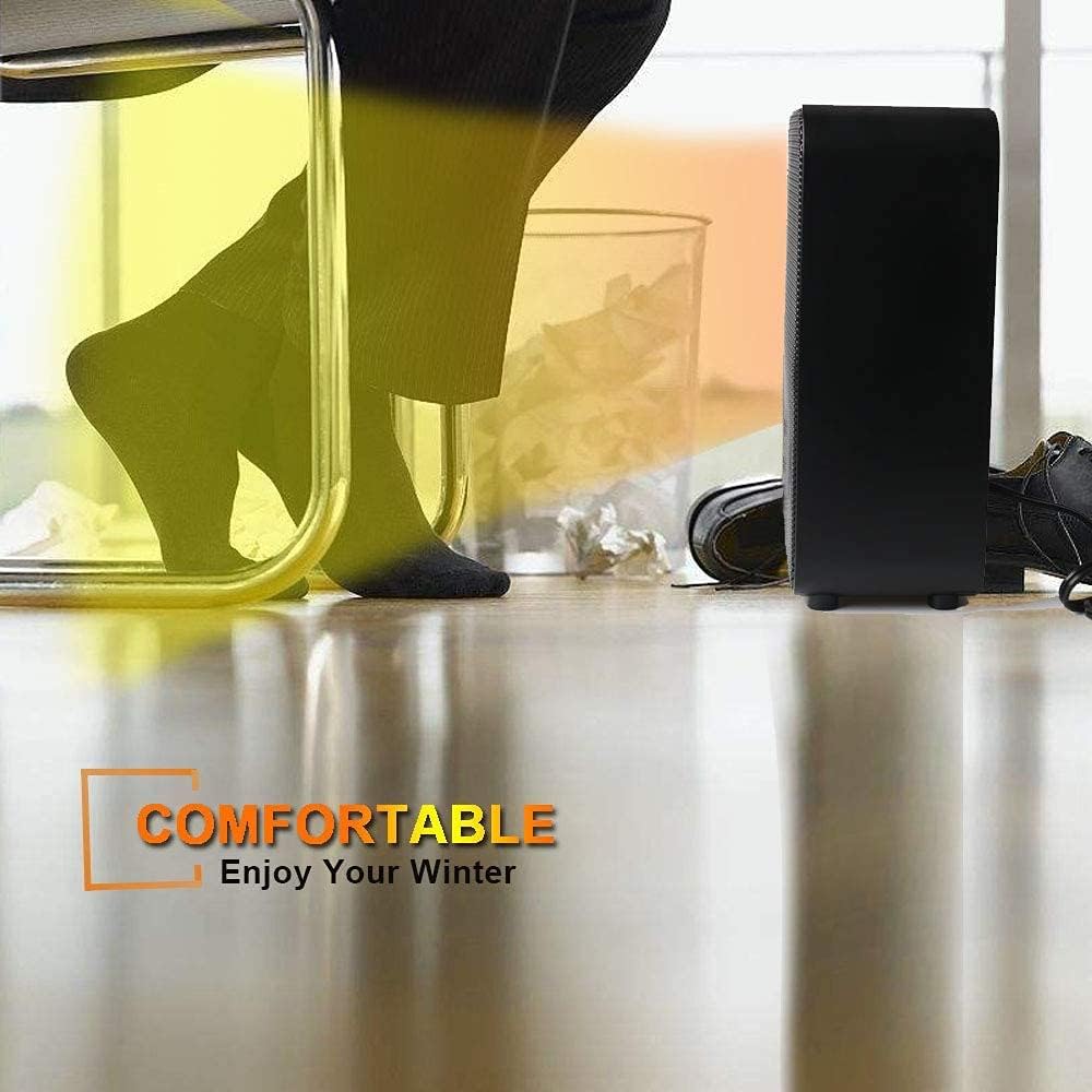 Portable Space Heater,Electric Mini Heater400W with Tip-over Protection, Indoor Use For Bedroom, Office and Desk (CZ410BK)