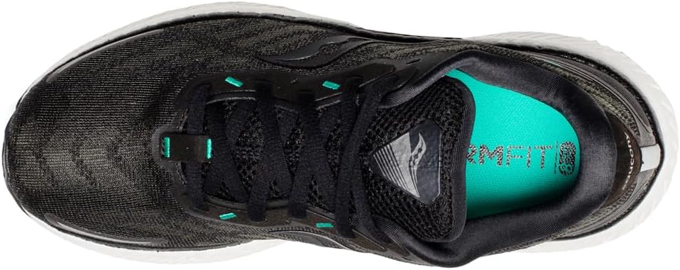 Saucony Women's Triumph 19 Running Shoe, Black/White, 5.5