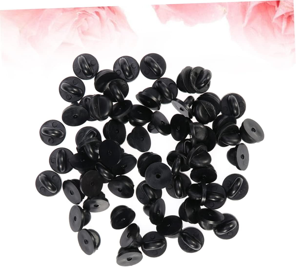 SHINEOFI 600pcs PVC Pin Backs Clasp Keepers for Brooches Replacement Caps for Jewelry Making for Lapel Pins Tie Tacks and DIY Crafts