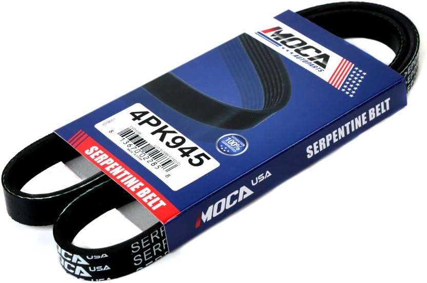 MOCA 4PK800 4PK945 EPDM Serpentine Belts Compatible with 1995-1997 for Geo Tracker 1.6L 1588CC 98Cu. in. l4 Gas SOHC Naturally Aspirated with AIR Conditioning and Power Steering ONLY
