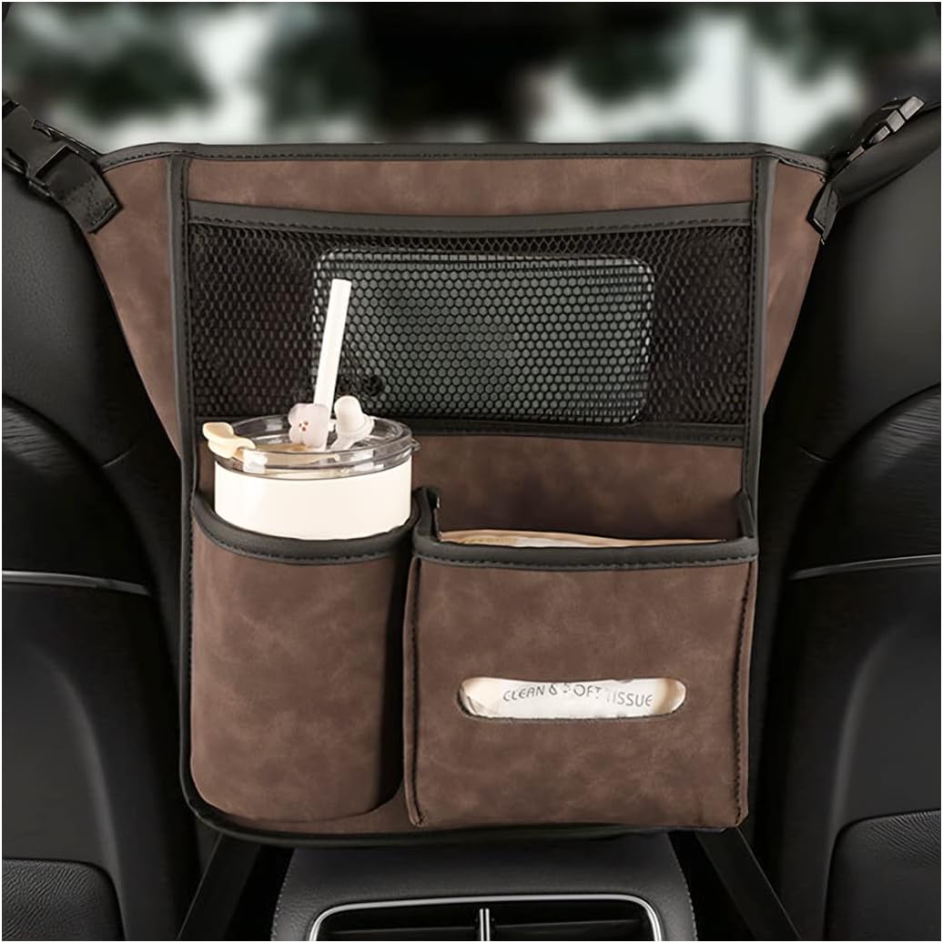 AICEL Car Net Pocket Handbag Holder Between Seats, Purse