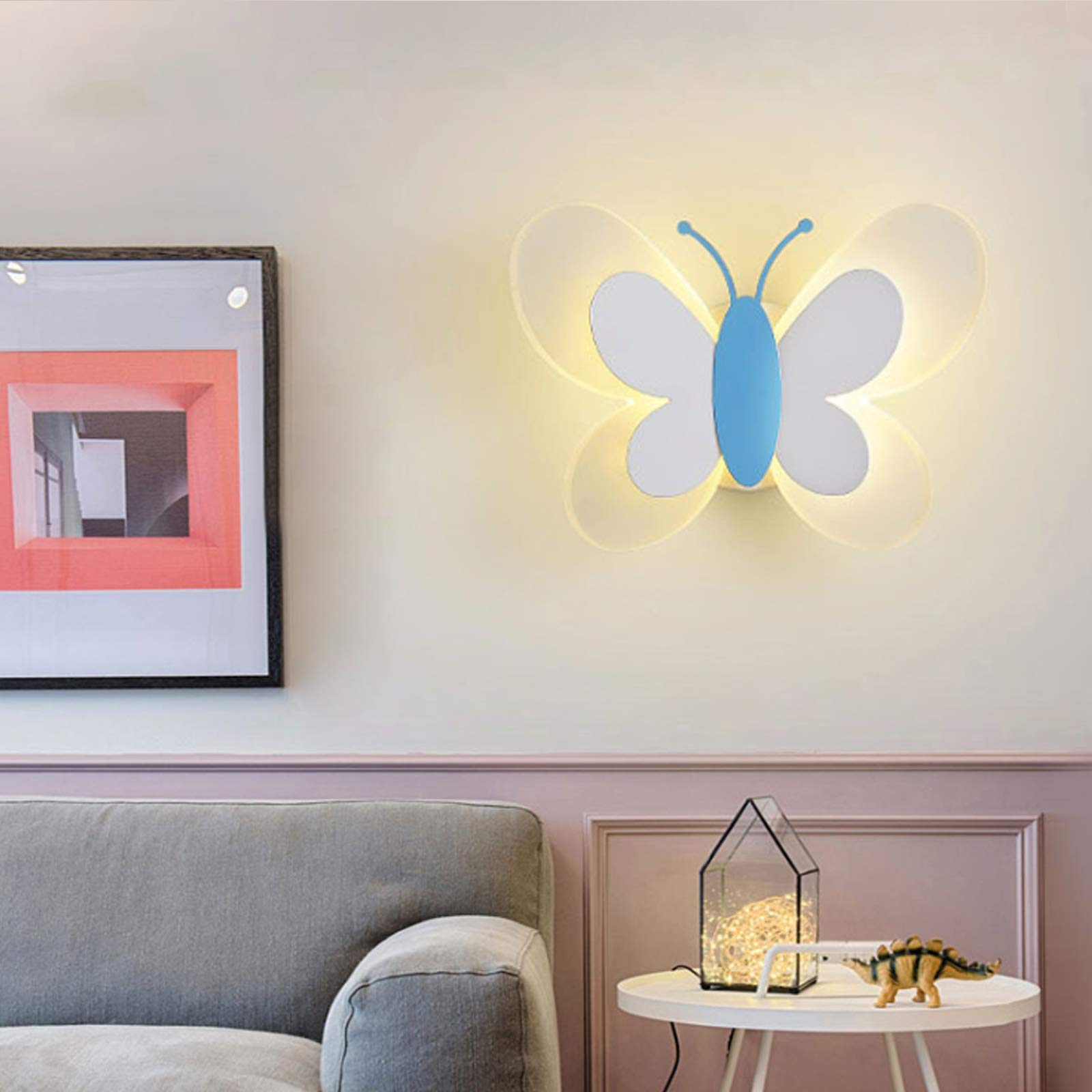 Led Fairy Lights Ceiling Lamp Children's Room Butterfly Ceiling Light Children's Lamp Modern Pendant Light Bedroom Living Room Study Room Dining Room Decoration Wall Lamp Sconce Boys and Girls Gifts