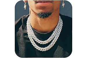 Mens Iced Out Cuban Link Chain 8'16'18'20'22'24' Necklace