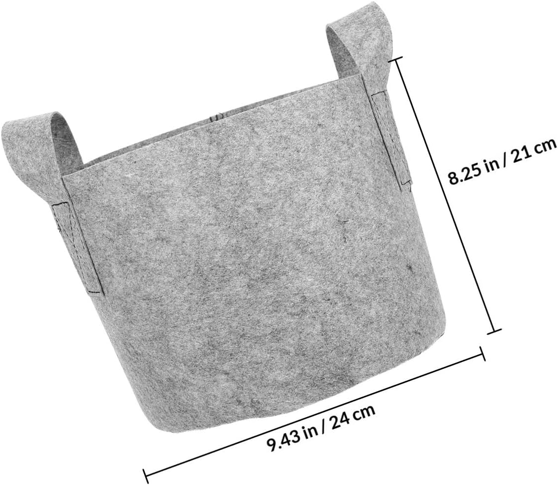 CHILDWEET 5pcs 3-Gallon Nonwoven Plant Nursery Bags with Extended Handles, Thickened Fabric Grow Bags for Outdoor Vegetable, Fruit, and Flower Gardening, Sturdy Felt Planter Pots for Patio