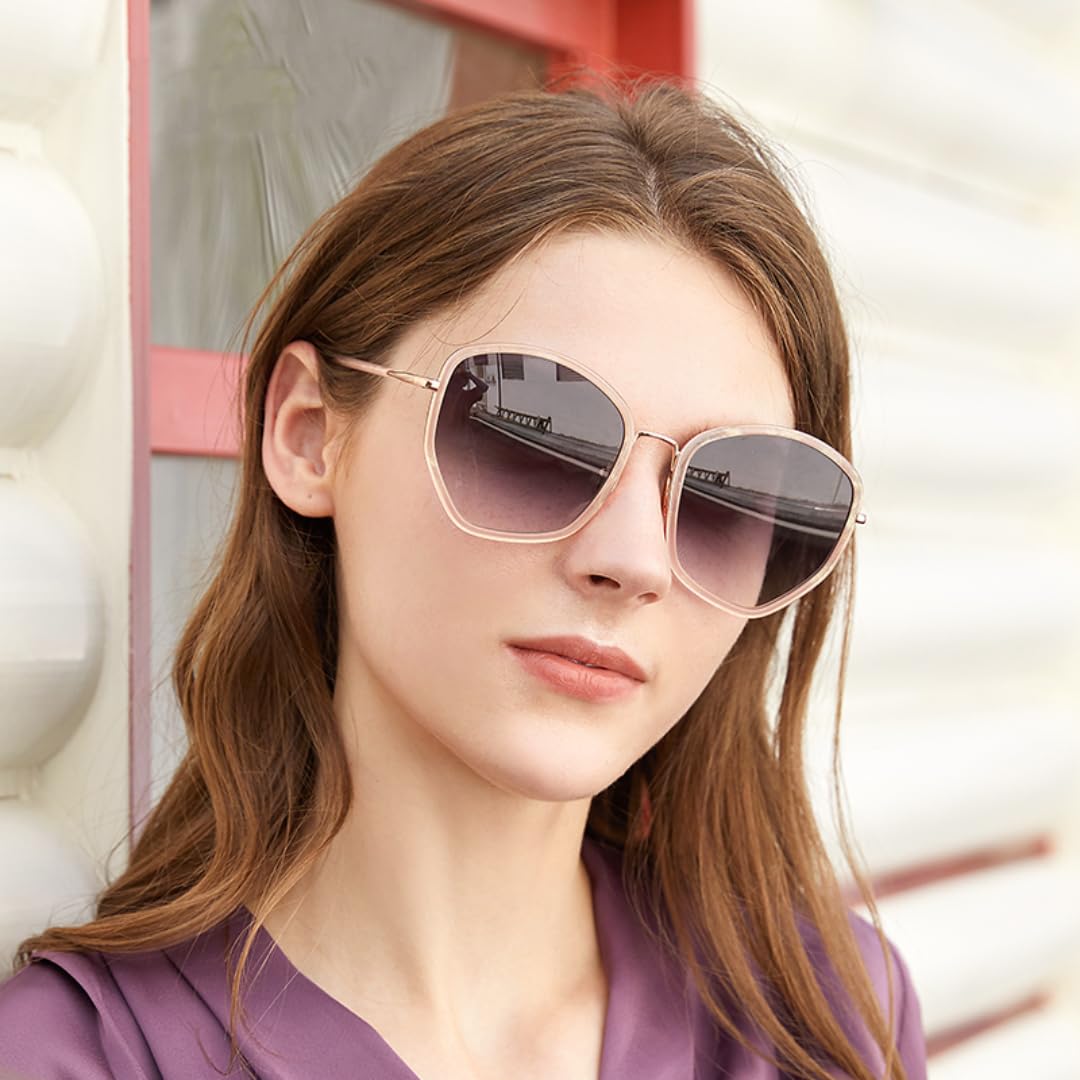 Gafas de sol extragrandes de acetato con protección UV400 para mujer