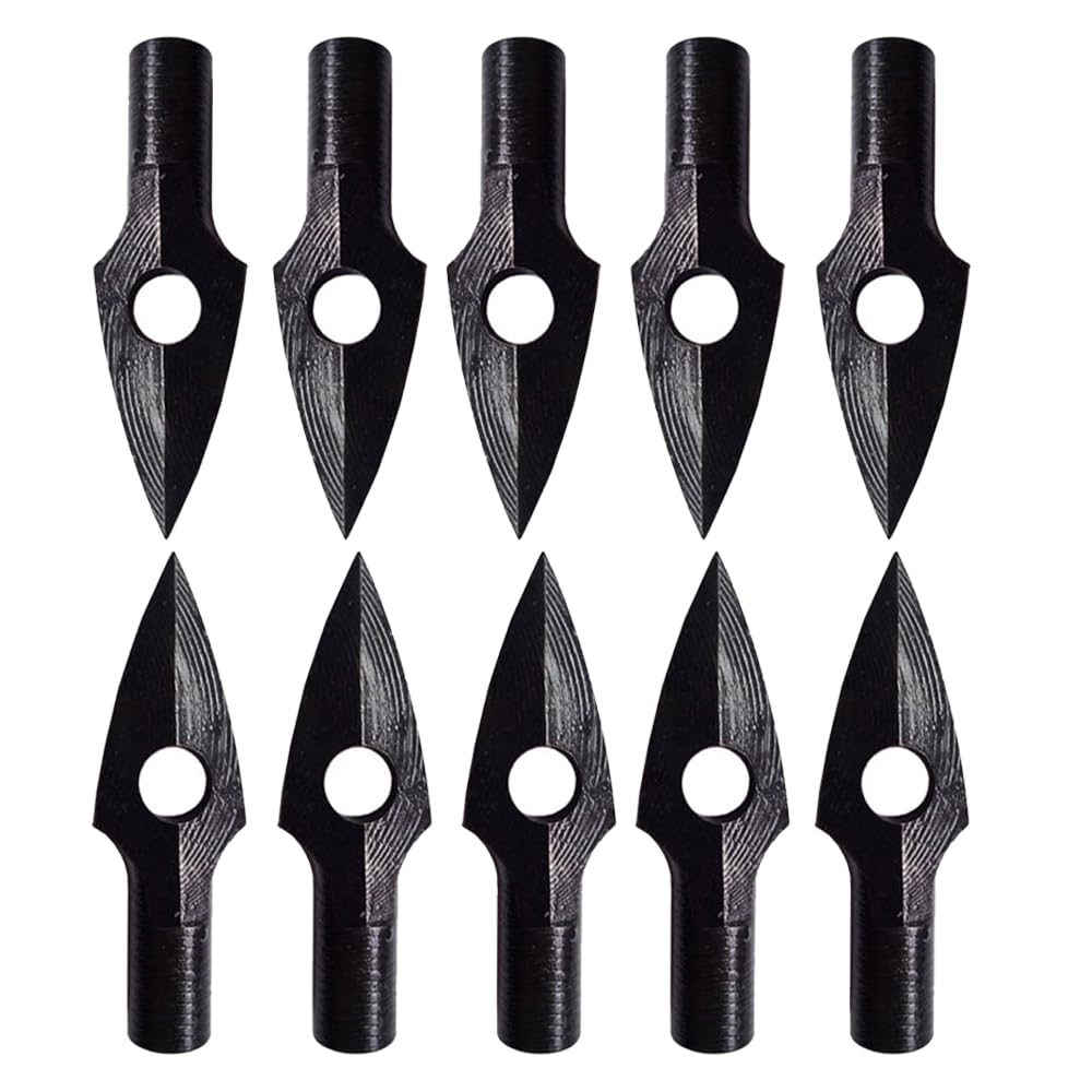 PYMUST 6 Unidades de Puntas de Flecha para Tiro con Arco Puntas Tradicionales de Caza para Flechas de Madera y bambú Puntas para Tiro al Blanco — view 7