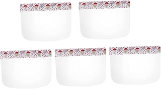 Yardenfun 5Pcs Máscara Protetora De Natal Máscara Facial Transparente Máscara Plástica Máscara De Proteção De Tela Facial Capa Protetora Número Dois