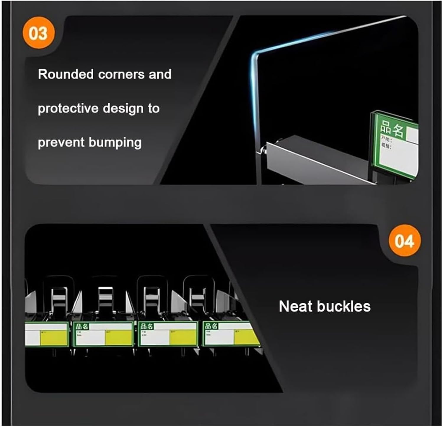 Cigarette Display Holder , Spring-Loaded Cigarette Actuators Acrylic Rectangular Cigarette Case(61.5x28.4x27.5cm)