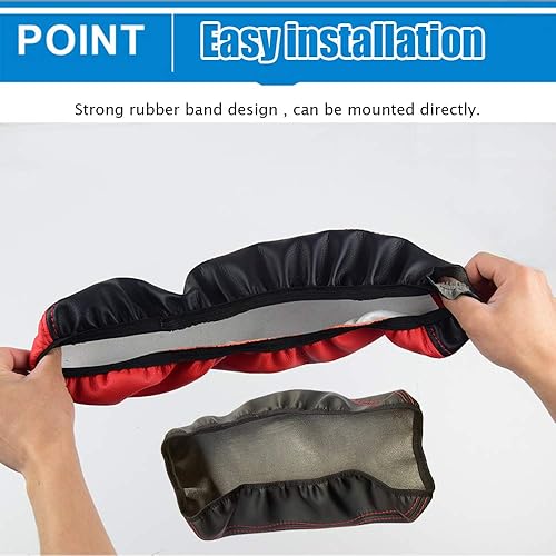 Miniatura 101 de Great-luck Leather Center Console Cover Armrest Pad,Protector Armrest Box Cover Accessories Keep Your Armrest in a More Comfortable Feeling(black