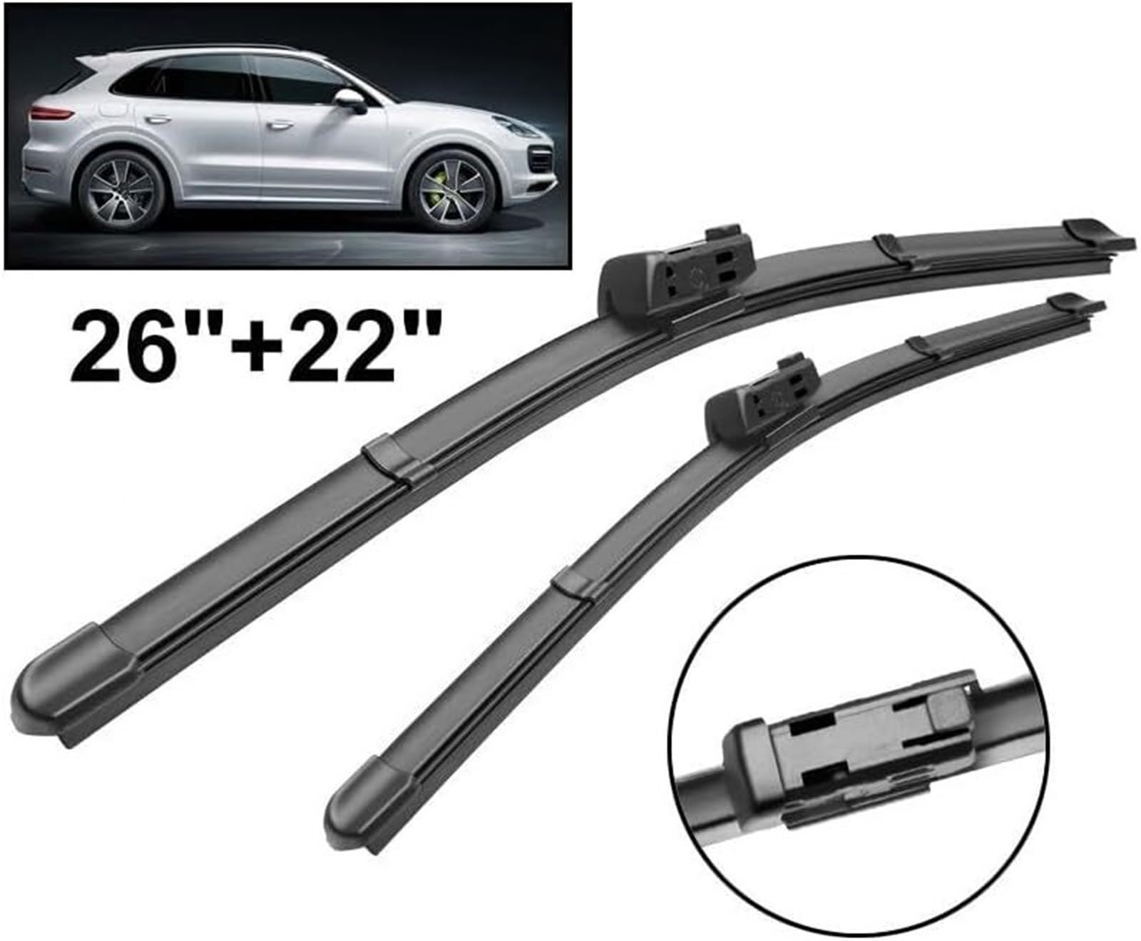 spazzole tergicristallo universali per auto Per Porsche Per Cayenne Spazzole tergicristallo anteriori Parabrezza