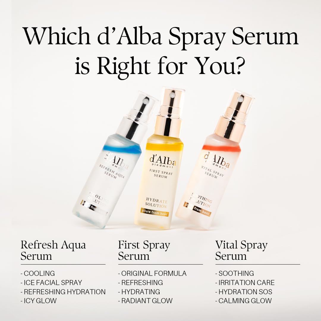d'Alba Official White Truffle Spray Serum, 3 Solutions, Gift Set (1.7 fl oz (50 ml) x 3ea), Stocking Stuffers, Vegan Skin Care, Glow Serum for Radiant Skin, All In One Mist, Korean Skin Care - Image 3