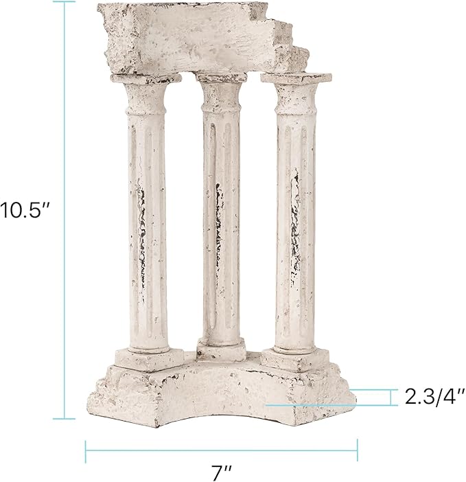 Estatua Decorativa Templo de Portunus Resina 10.5x2.75x7 in miniatura 3