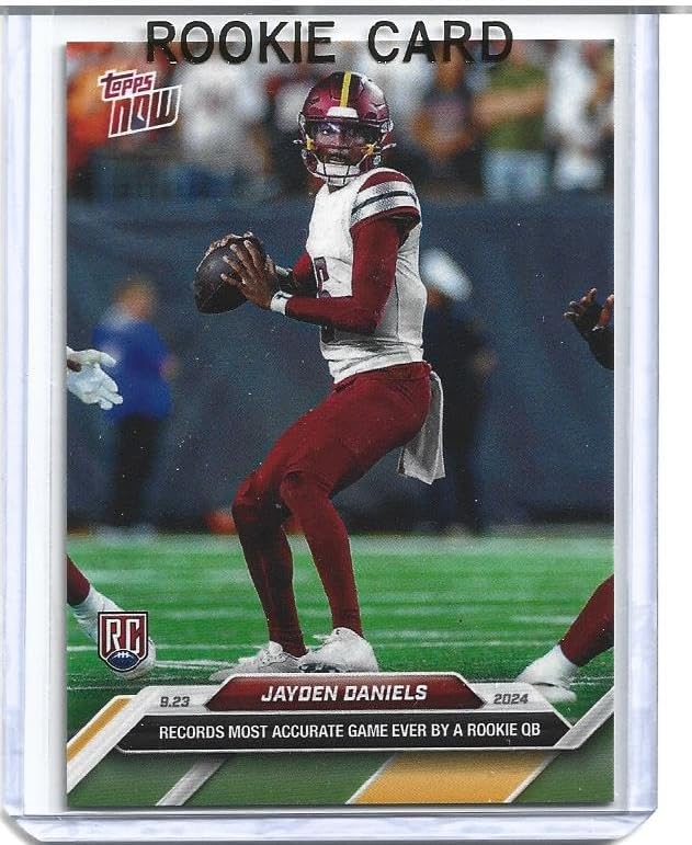 2024 Jayden Daniels Football Rookie Card #5 Commanders Young Superstar Quarterback