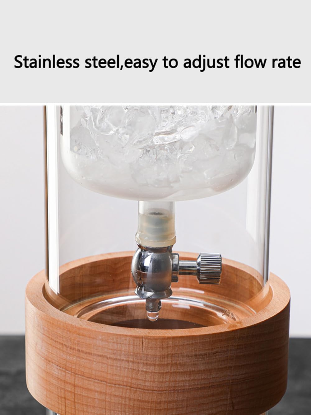 Cold Brew Coffee Maker Glass Slow Steep Drip Coffee Maker, 500ml Iced Pour Over Coffee Maker Cold Brewer for Coffee Bar Accessories