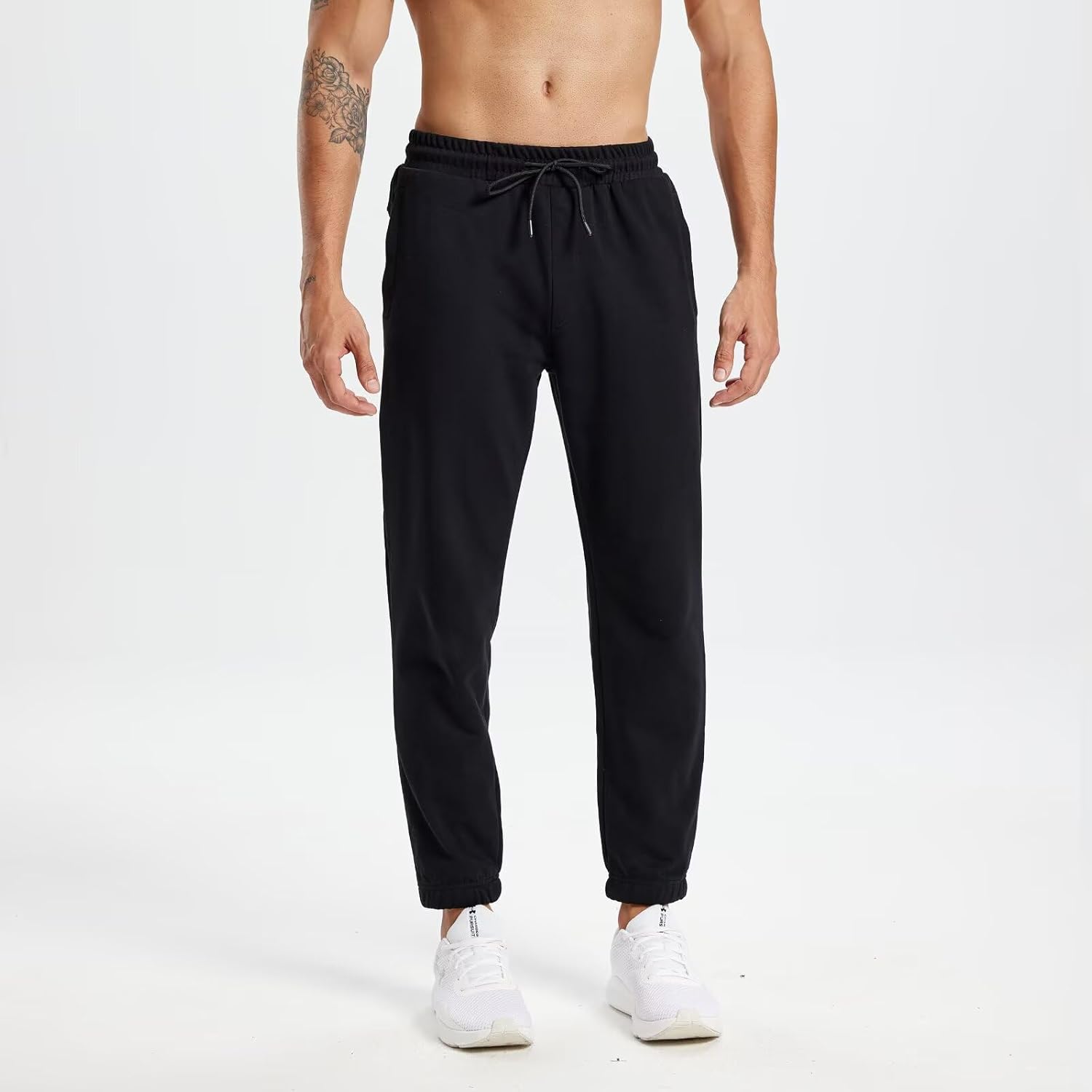 Mens Athletic Pants with Pocket Winter Warm Casual Joggers Sweatpants for Men Workout Running Gym - Image 2