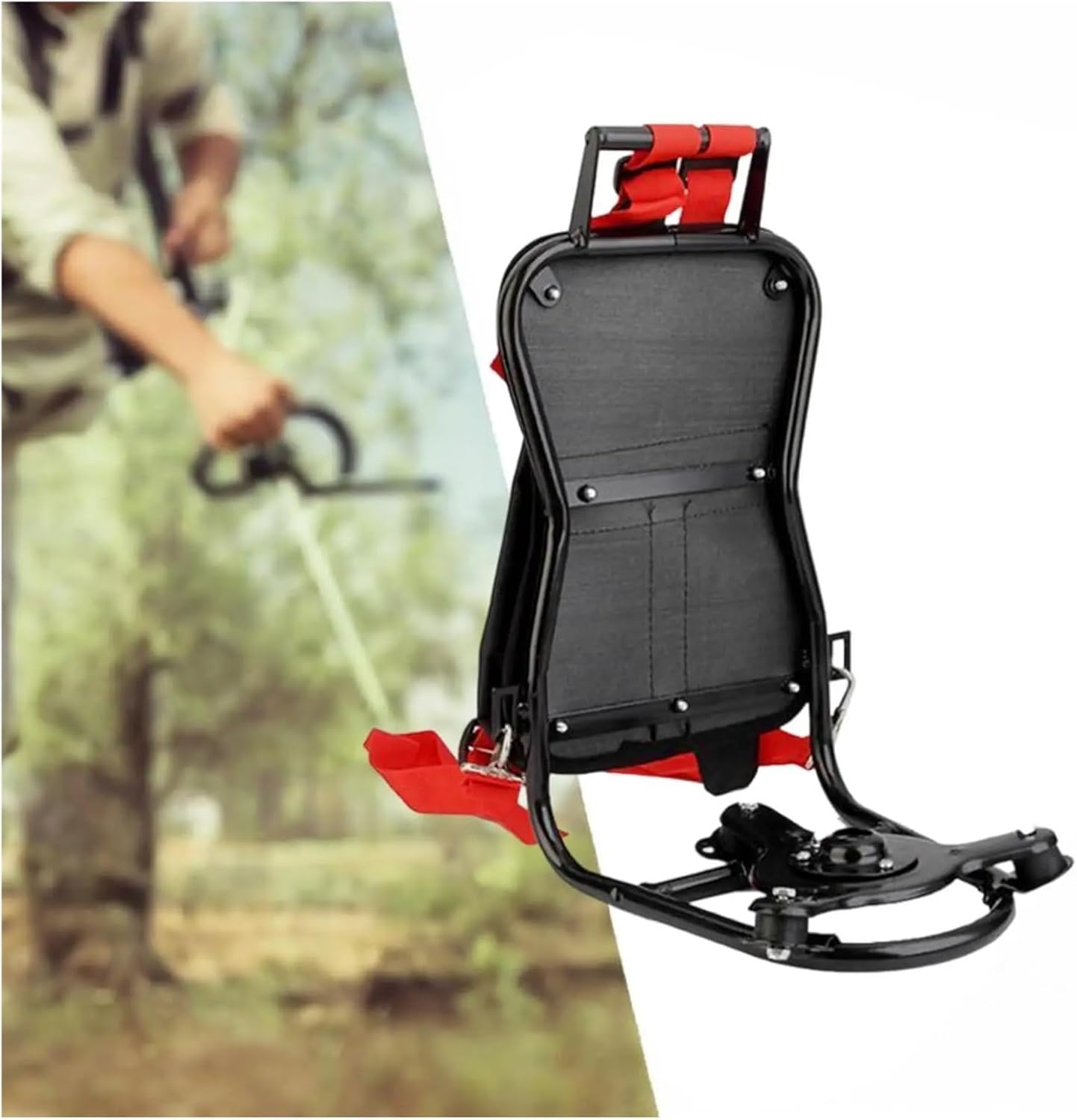 1 Piece Triangular Base Brushcutter Backpack System Heavy Duty Accessories Ergonomic Trimmer Carrier for Farm, Lawn and Landscaping