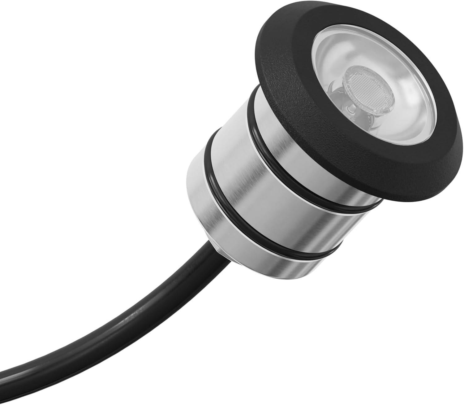 Kichler 200 Lumen Mini All-Purpose Recessed in Black Brass, Landscape Lighting, (2.25" x 2.25"), 16141BKB27