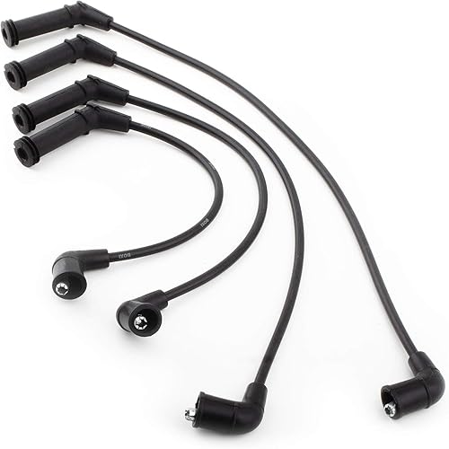 Miniatura 6 de 4 cables de cable de bujía de encendido para Dodge Atos 2001-2009 1.1L L4, para Hyundai Accent 1995-2000, para Hyundai Scoupe 1993-1995 Reemplazo #