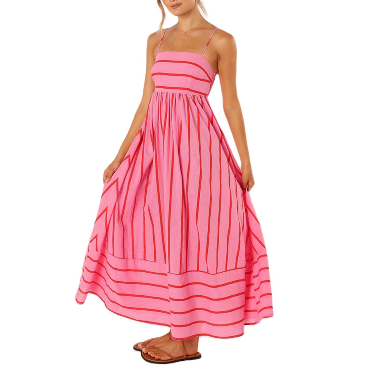 Geagodelia Maxi abito estivo da donna con spalline sottili prendisole da donna sexy vintage abiti lunghi casual fluidi abito da spiaggia Y2k vestiti estetici UK