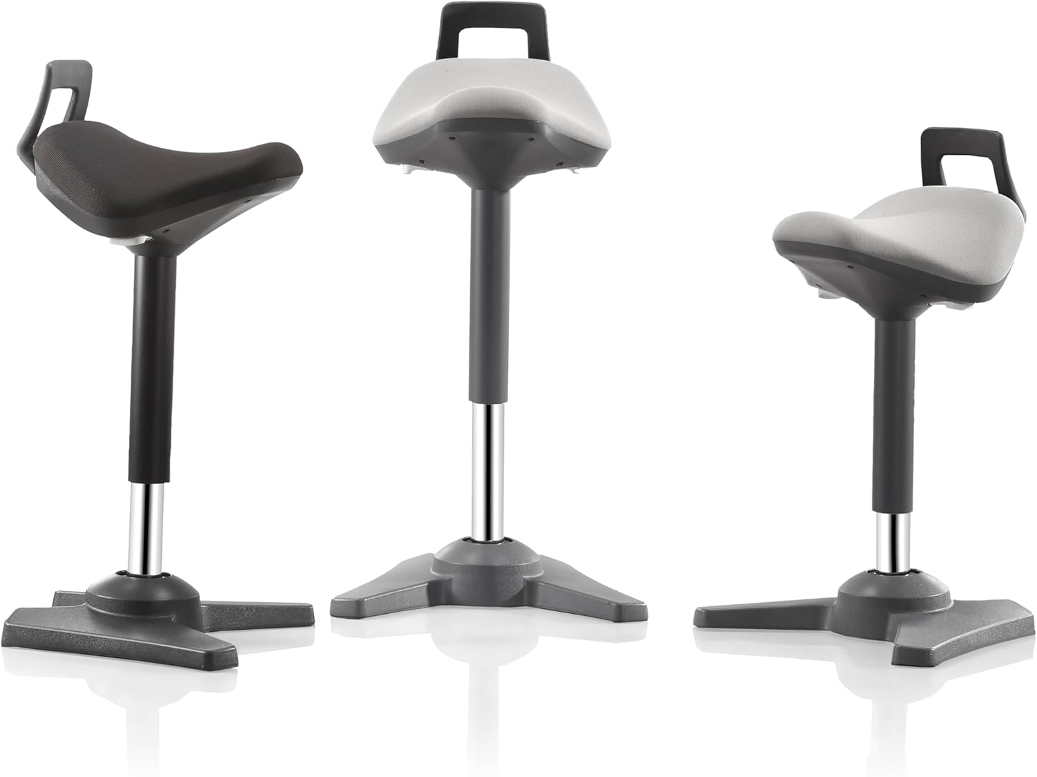 Standing Desk Balance Wobble Stools, Height Adjustable 25-35 Inch for Office and Classroom, Anti-Fatigue Standing Chairs, Ergonomic Stools with Anti-Slip Flat Bottom, Black