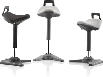 Standing Desk Balance Wobble Stools, Height Adjustable 25-35 Inch for Office and Classroom, Anti-Fatigue Standing Chairs, Ergonomic Stools with Anti-Slip Flat Bottom, Black