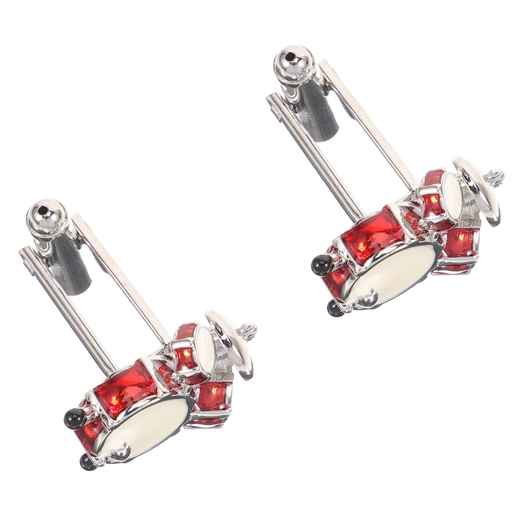 Holibanna Gemelos De Tambor Redondos De Acero Esmaltado Para Hombre Y Mujer Gemelos Clásicos Dorados Con Gemelos Para Camisa Accesorio De Ropa Gemelos De Metal Esmoquin Tachuelas Para