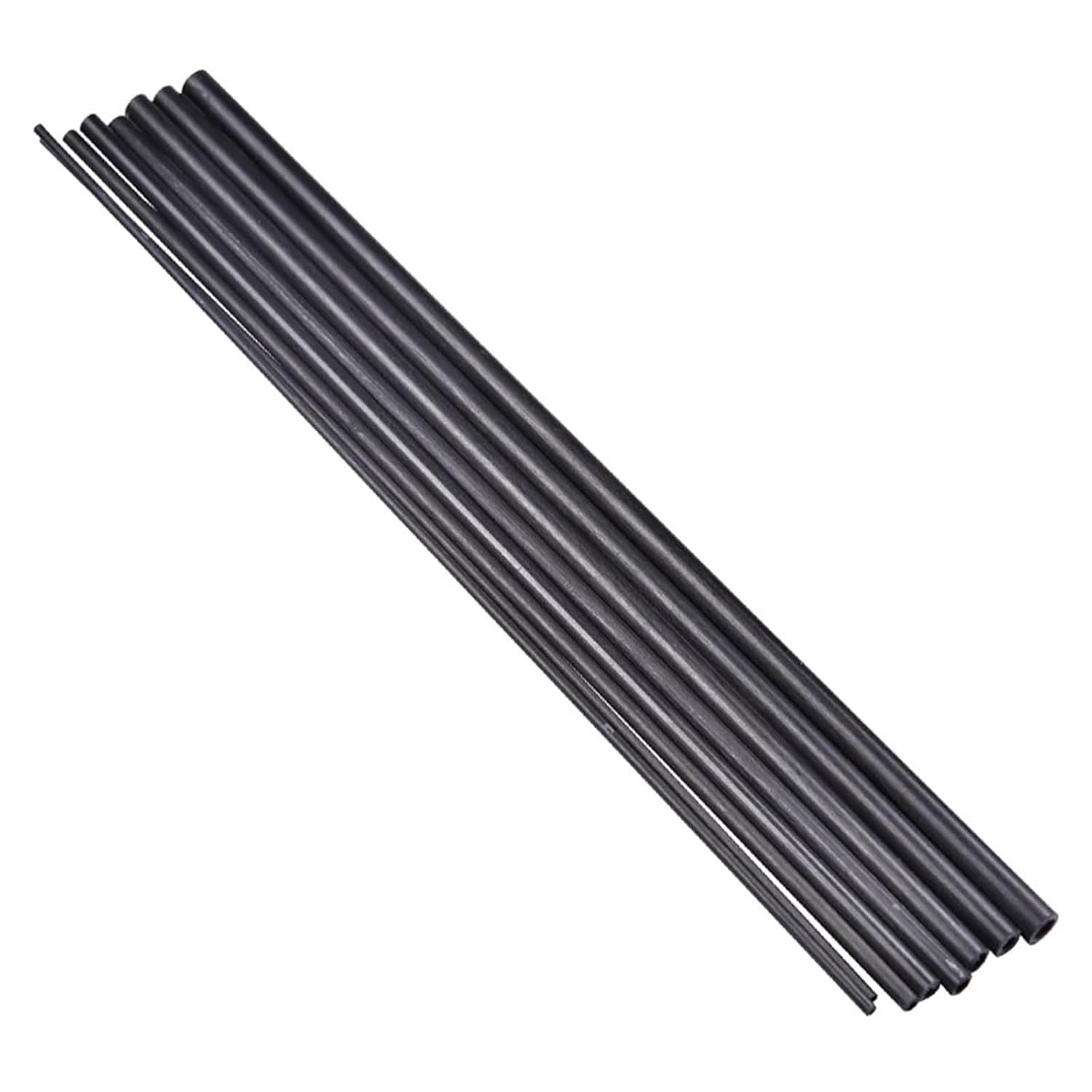 2PC Carbon Fiber Tube Hollow Rod 2mm 3 4 5 6 7 8 10 11 12 14 16 18 19 20 22 25mm for RC Plane DIY Quadcopter Arm Length 500mm(2pcs 22x16mm)