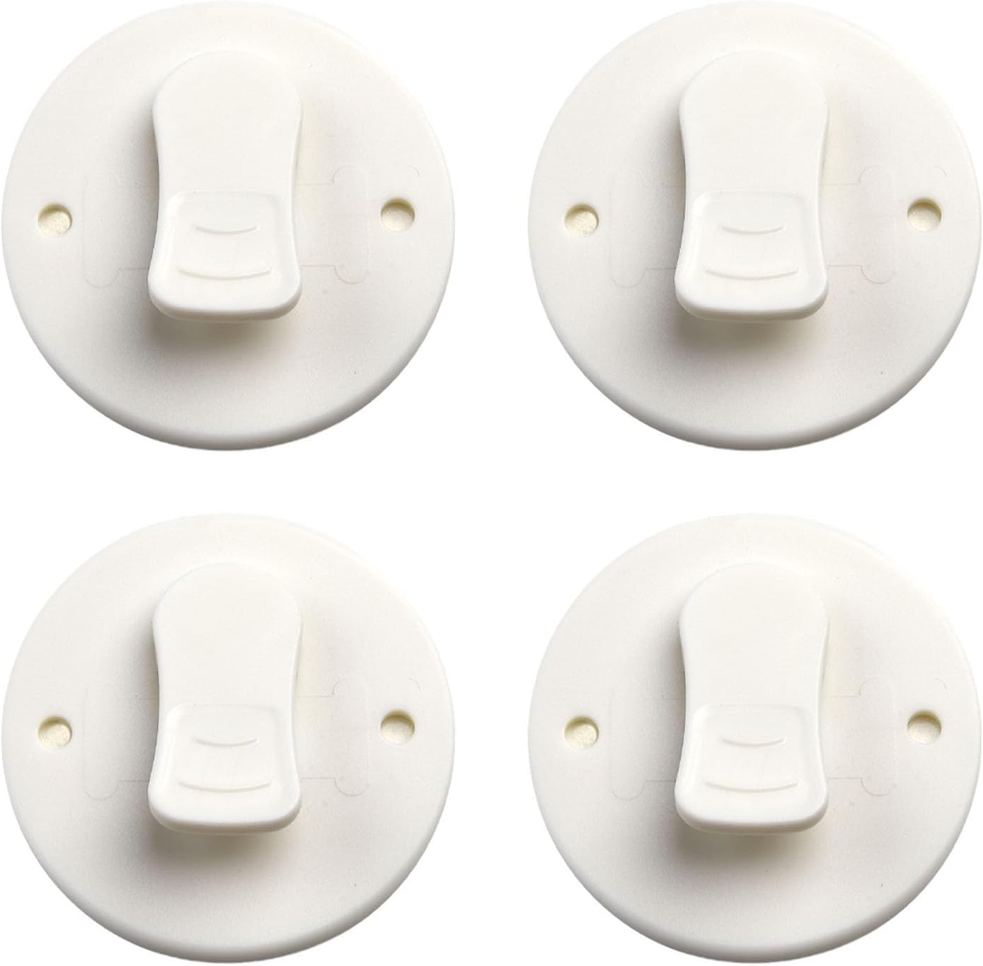 Shower Curtain Clip 4-Pack Windproof ABS White
