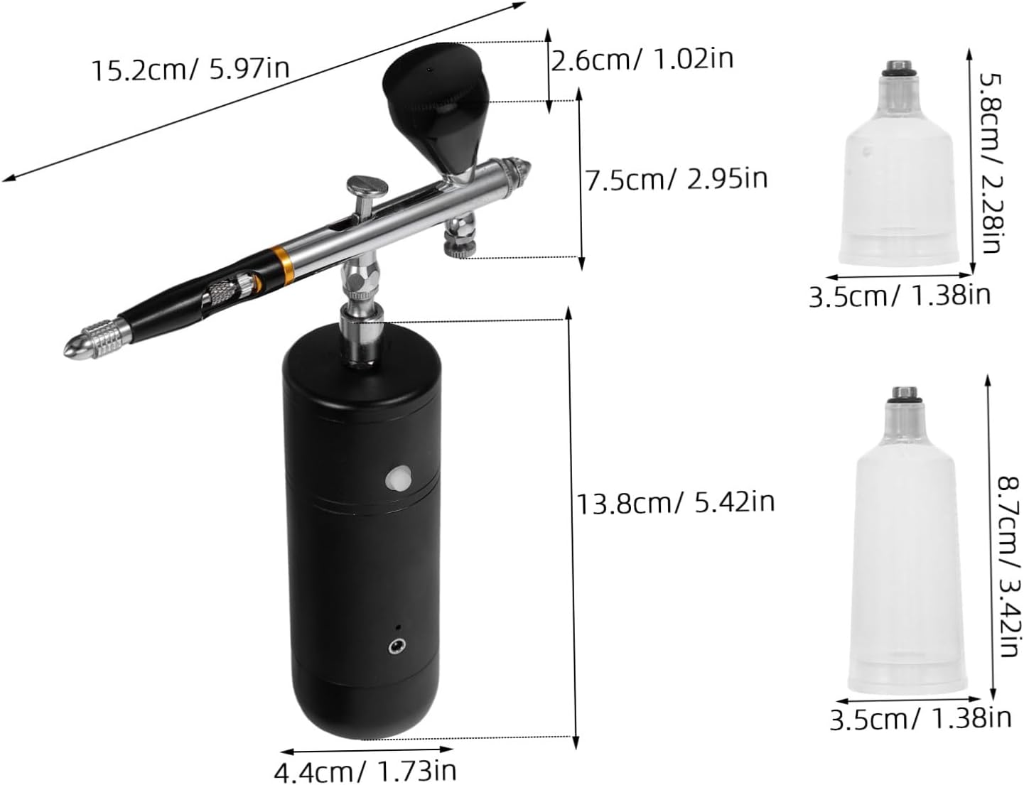 Airbrush Compressor Kit, 32psi Handheld Painting Set with 0.3mm Nozzle