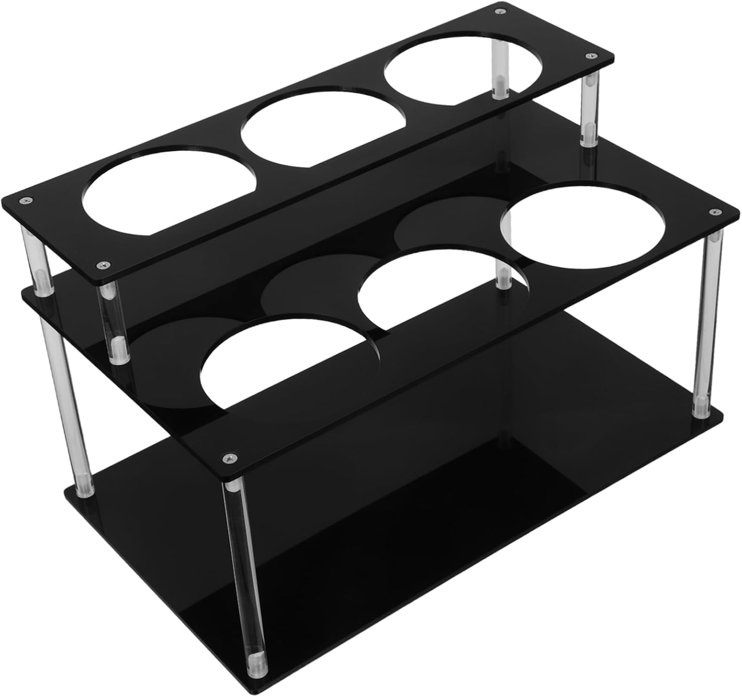 PRETYZOOM 2Tier Seasoning Bottle Stand for Kitchen Coffee Bar Sturdy Space Saving Syrup Bottle Holder Design for Modern Decor