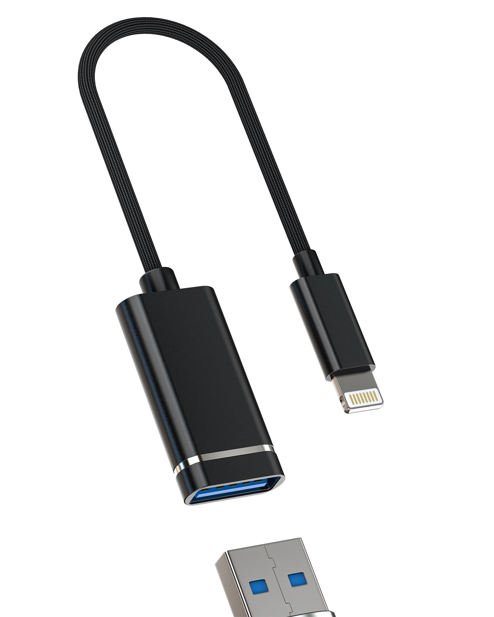 Lightning OTGアダプター USBメスコネクター 対応iPhone 14 13 Pro Max 対応iPad 対応apple用 MFI認証済 カメラ データ転送 USB-A フラッシュドライブ キーボード マウス カードリーダー スティック 3.0ケーブル変換ドングル