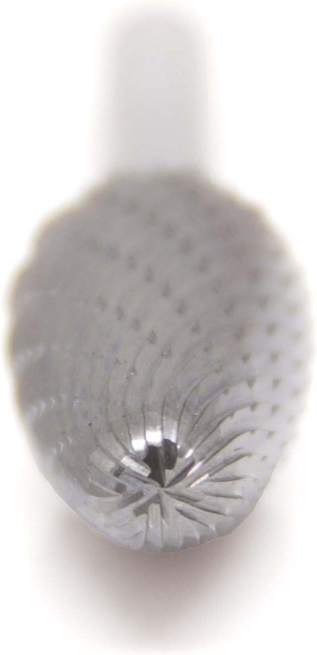Benchmark Abrasives Tree Shape Round Nose Premium Double Cut Tungsten Carbide Burr for Metal Wood Welding Deburring Sculpting High-Speed Die Grinders enclosed in Plastic Capsule 1/4" Shank (SF-5)