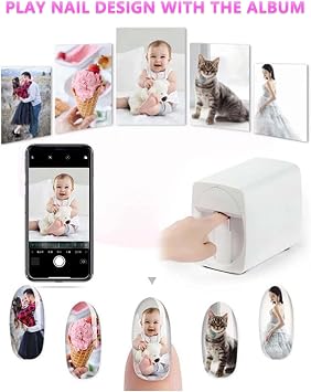 Imprimante à ongles automatique intelligente 3D, machine de peinture à ongles mobile portable, imprimante numérique professionnelle pour nail art, motif de bricolage