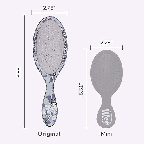 Vista 17 de Wet Brush Original Detangler - Cepillo desenredante, cerdas IntelliFlex ultrasuaves y desenredantes, se desliza a través de los enredos