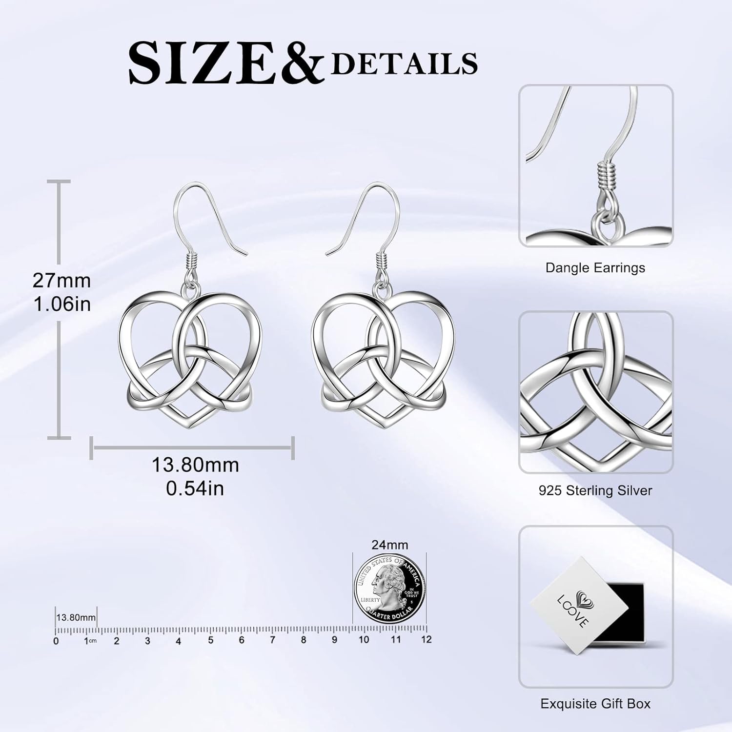 Tree of Life/Cat/Turtle/Butterfly/Flower/Celtic/Turquoise/Moonstone Dangle Earrings for Women Sterling Silver Cute Animals Drop Earrings Jewelry Gifts - Image 6