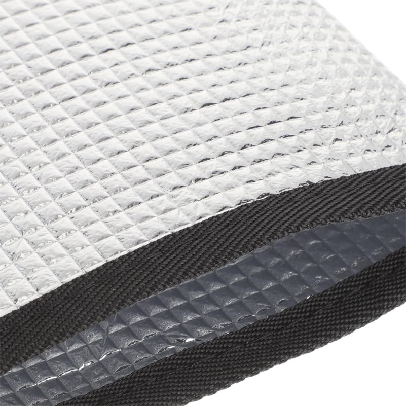 PRETYZOOM Pare-Soleil en Aluminium Argenté Contrôle Solaire Lot de 4 pour Voyages Longue Distance pour Fenêtres et Portes de Camping-Car