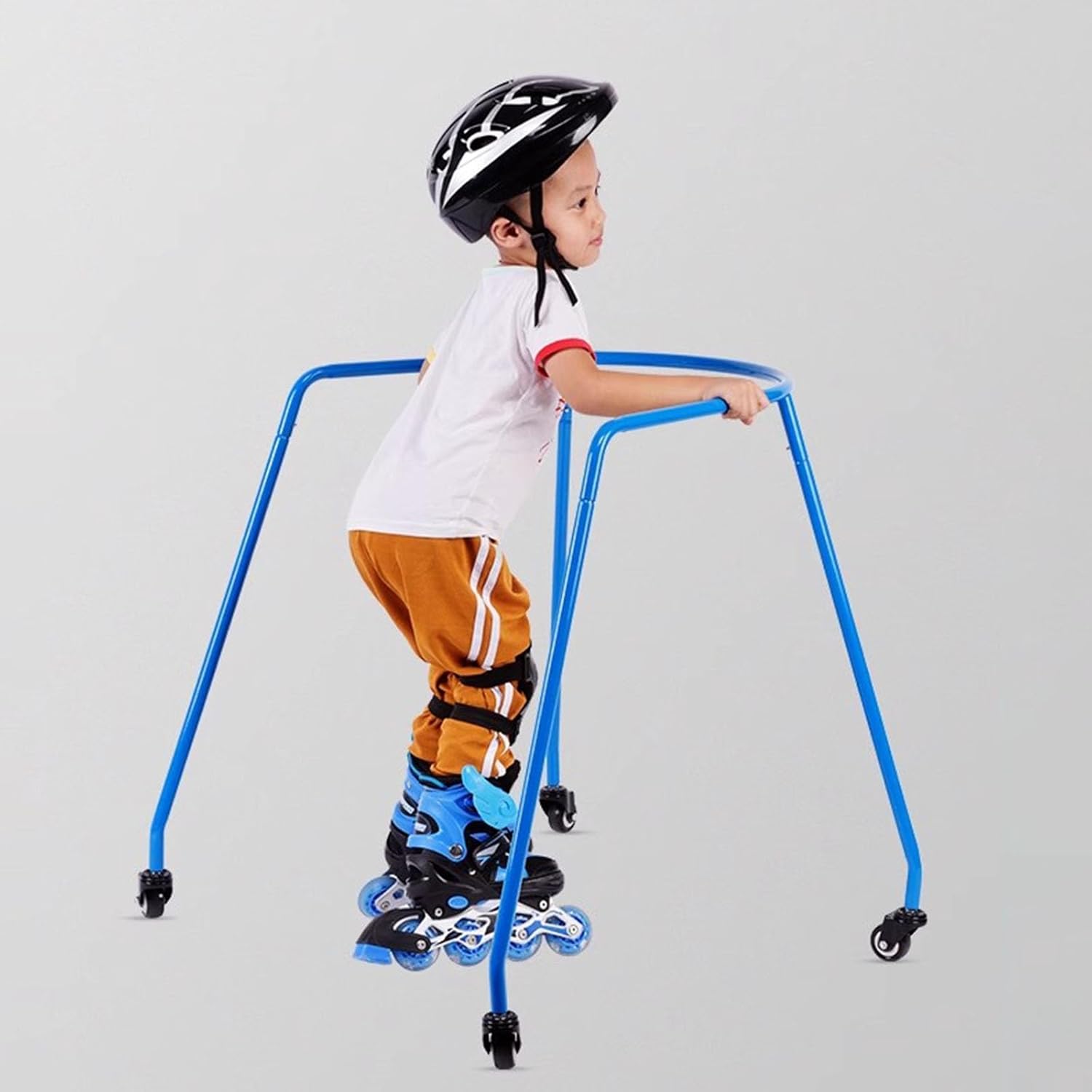 LXLZYXSF Beginners Roller Skater Aid, Kids Boys Girls Skate Trainer - 4 Wheels, Lightweight Skating Protective Gear, Self Trainer Skate Mates (Color : Blue, Size : 70cm/27.5inch Tall)